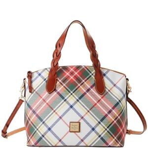 Dooney & Bourke 🆕 Multicolor Plaid Shoulder Bag domed satchel new unused